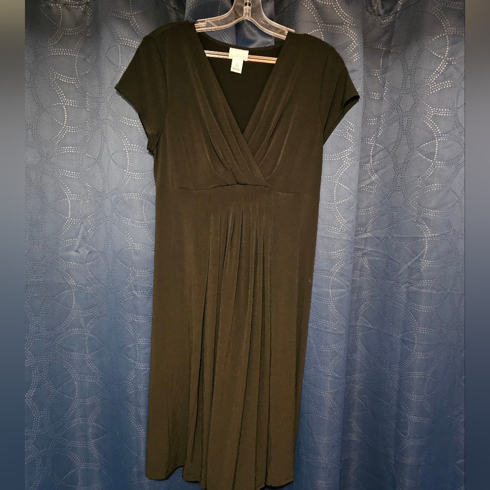 MOTHERHOOD Maternity Little Black Dress Sz Large- Stretch, Midi. #13